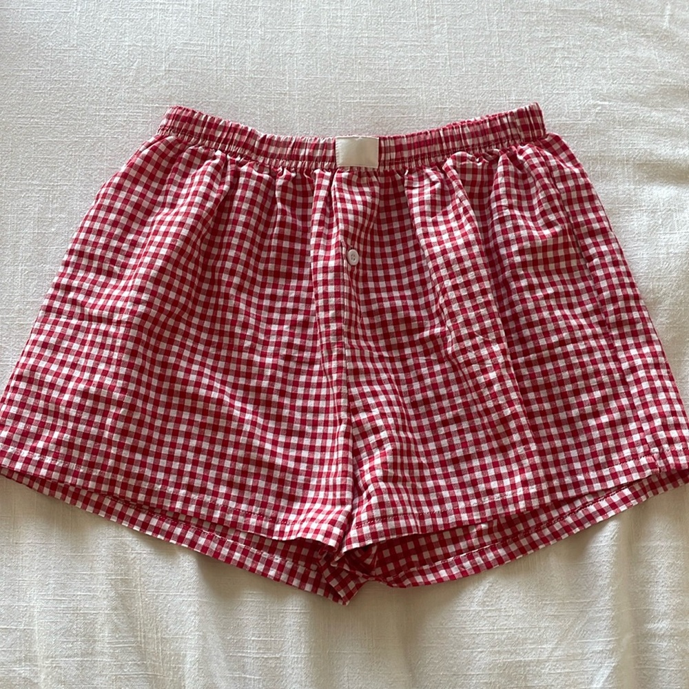 Size medium red boxer shorts